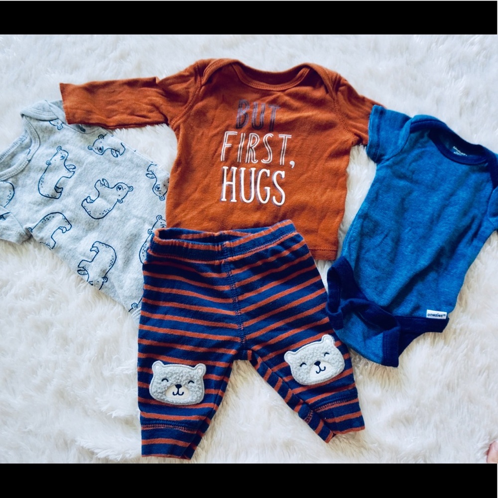 BABY BOY ONESIES AND PANT SET